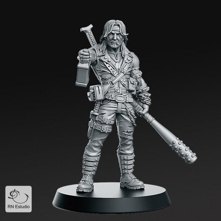 Gerado Thug Walking Dead Miniature – The Rough-and-Tumble Wasteland Thug - We Print Miniatures
