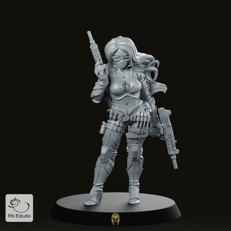 GI Jim Baroness Rah Miniature – The Fearless Battlefield Commander - We Print Miniatures