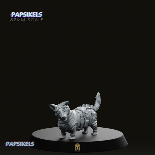 Growly Yorgi – Cyberpunk Dog Miniature - We Print Miniatures