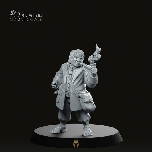 Halfling Rosco Goodsong – Fantasy Miniature for Dungeons and Dragons and Tabletop RPGs - We Print Miniatures