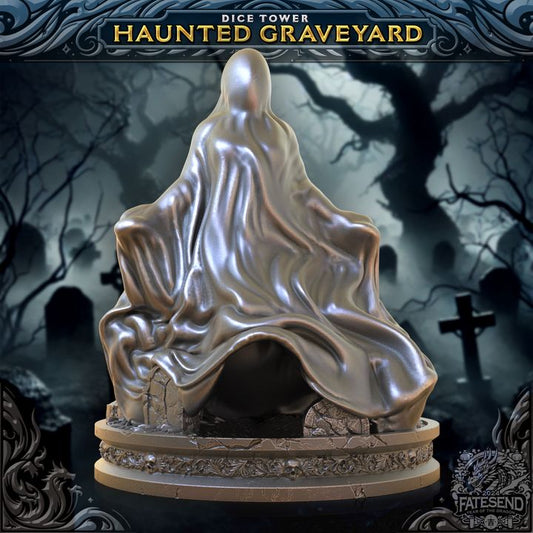 Haunted Graveyard Dice Tower – A Spine-Chilling Addition to Fantasy Tabletop Games - We Print Miniatures