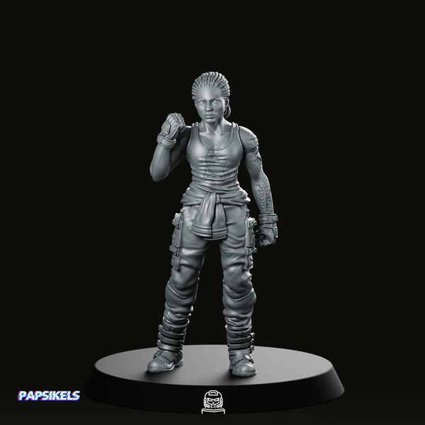Human Colonial Marine Colonel Eula Hendricks 8 Miniature - We Print Miniatures