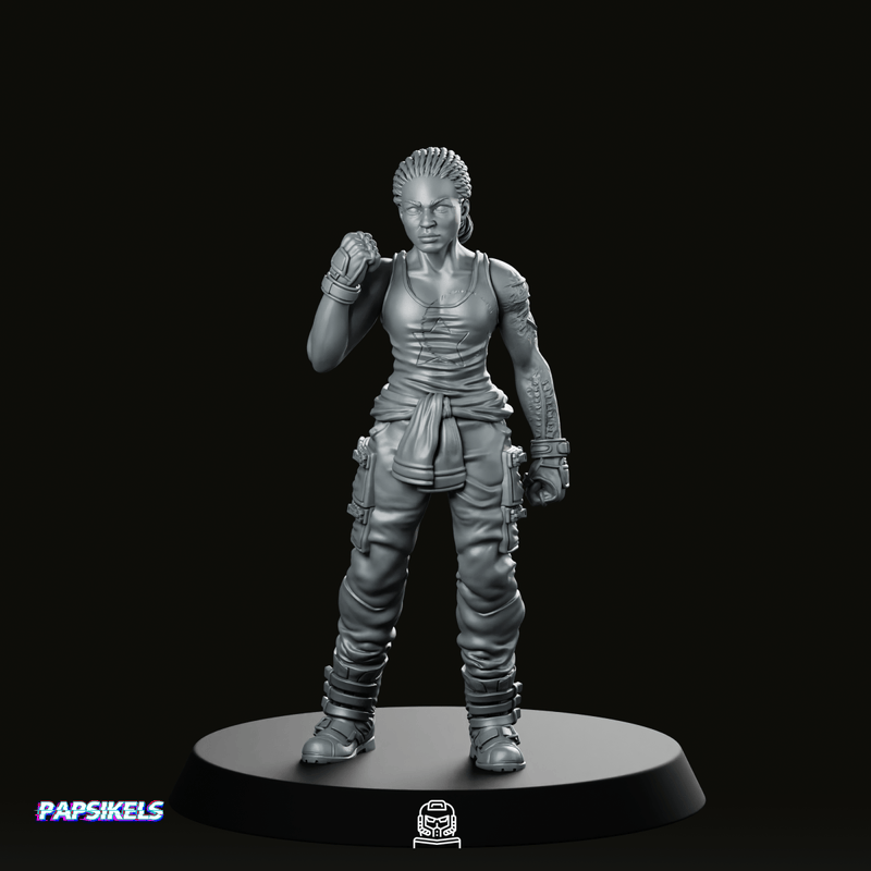 Human Colonial Marine Colonel Eula Hendricks 8 Miniature - We Print Miniatures