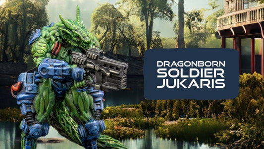 Jukaris the Dragonborn Cybernetic Solider - We Print Miniatures