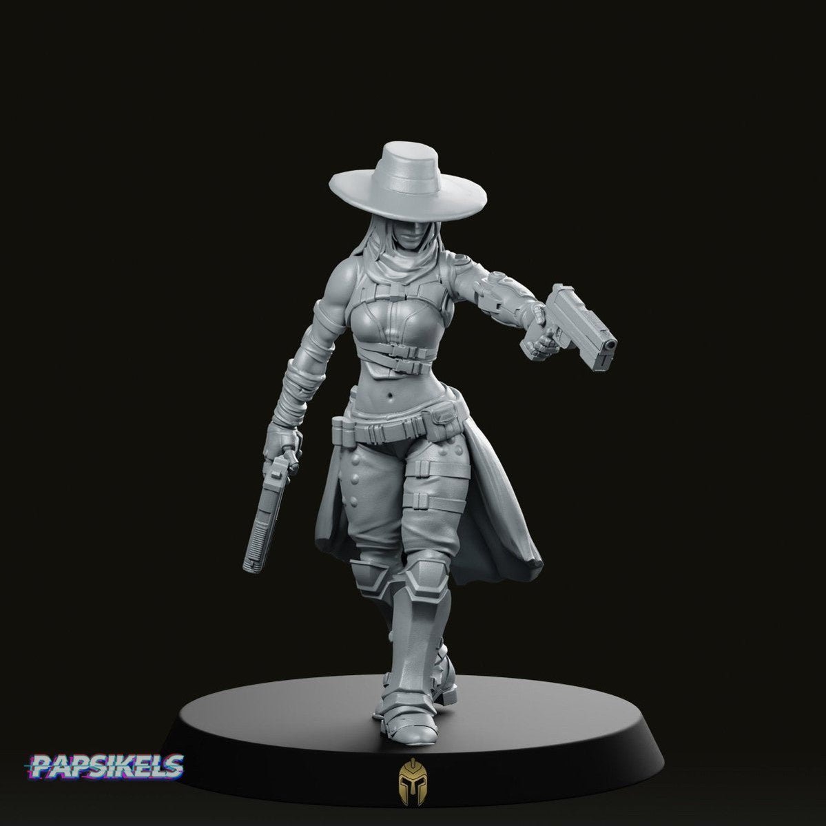 Kate Bane Cyberpunk Miniature – The Stylish Gunslinger for Sci-Fi Tabletop Games - We Print Miniatures