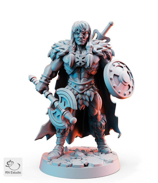 King Kull-Axe Miniature – A Regal Warrior Ready for Battle - We Print Miniatures