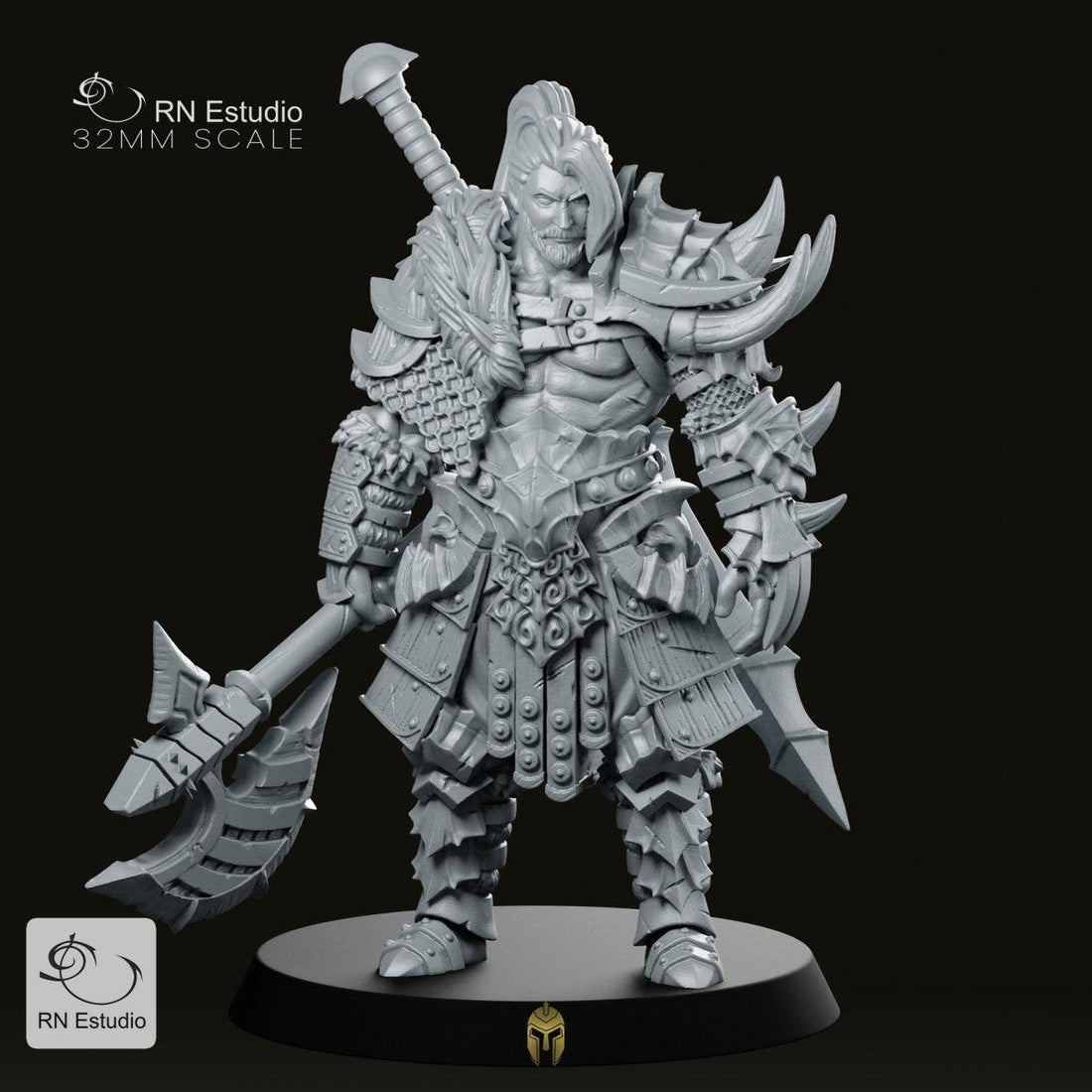 Kron with Axe Miniature – A Brutal Fantasy Warrior - We Print Miniatures