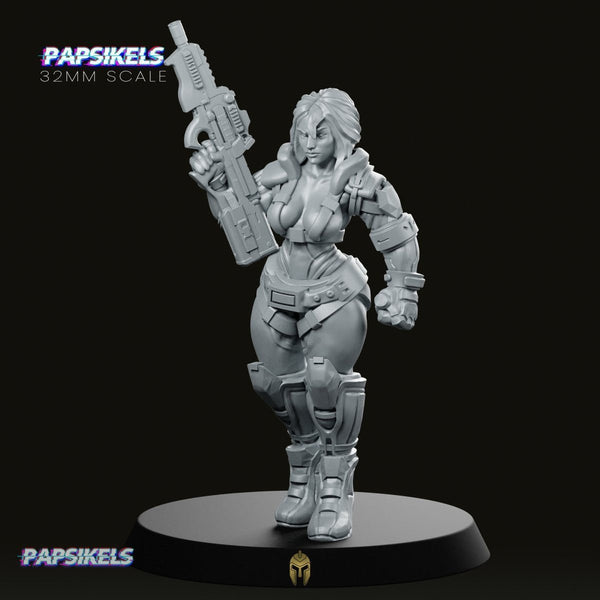 Liezel Kurosawa – Cyberpunk Future War Miniature with Style and Firepower - We Print Miniatures