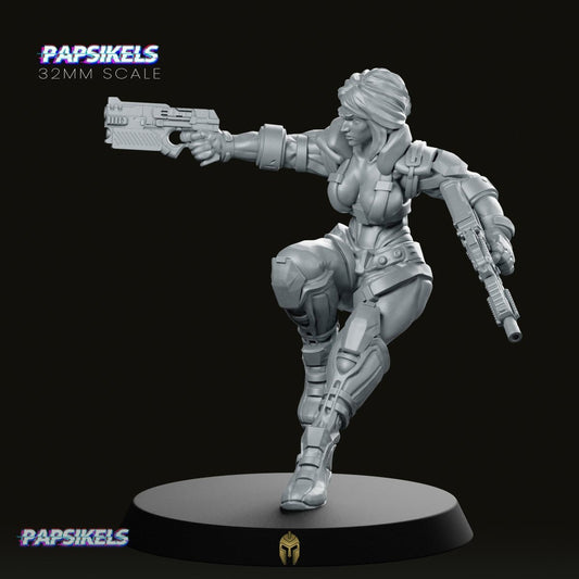 Liezel Kurosawa, Future War Miniature – A Stylish and Deadly Sci-Fi Warrior - We Print Miniatures