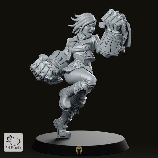 LOL VI Female Fighter – A Brutal Force for Your Fantasy Tabletop Games - We Print Miniatures