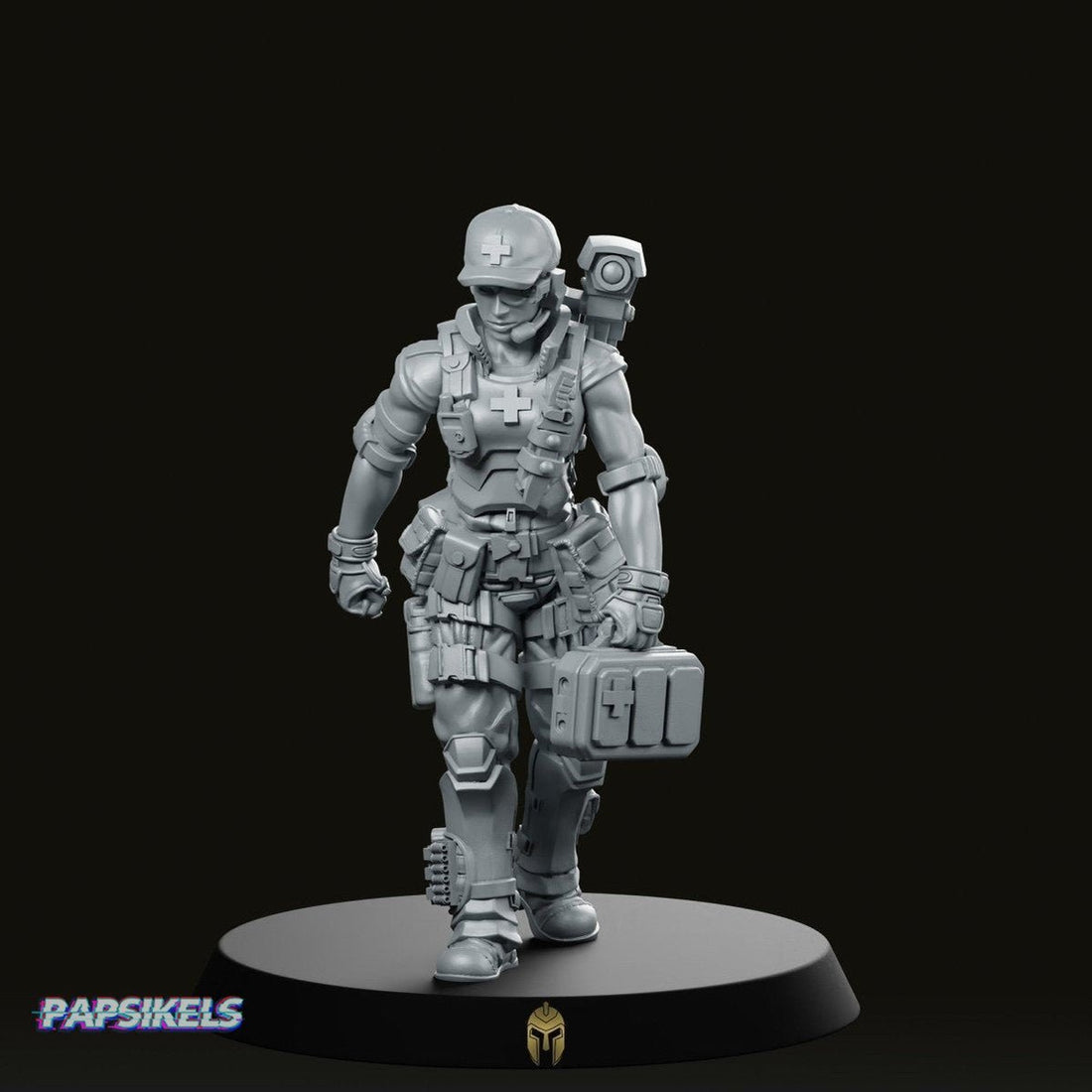 Medic Daniela Bidleman – Sci-Fi Miniature for Tabletop Wargames - We Print Miniatures