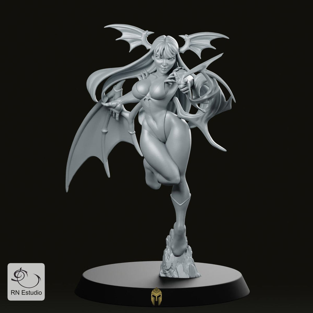 Morrigan Fantasy Miniature – Elegance Meets Power in a Stunning Tabletop Figure - We Print Miniatures