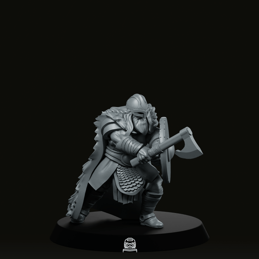 Norse Warrior Axe 1 Miniature - We Print Miniatures