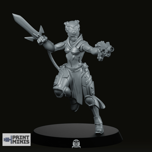 Nova Rogue Cyborg Miniature - We Print Miniatures