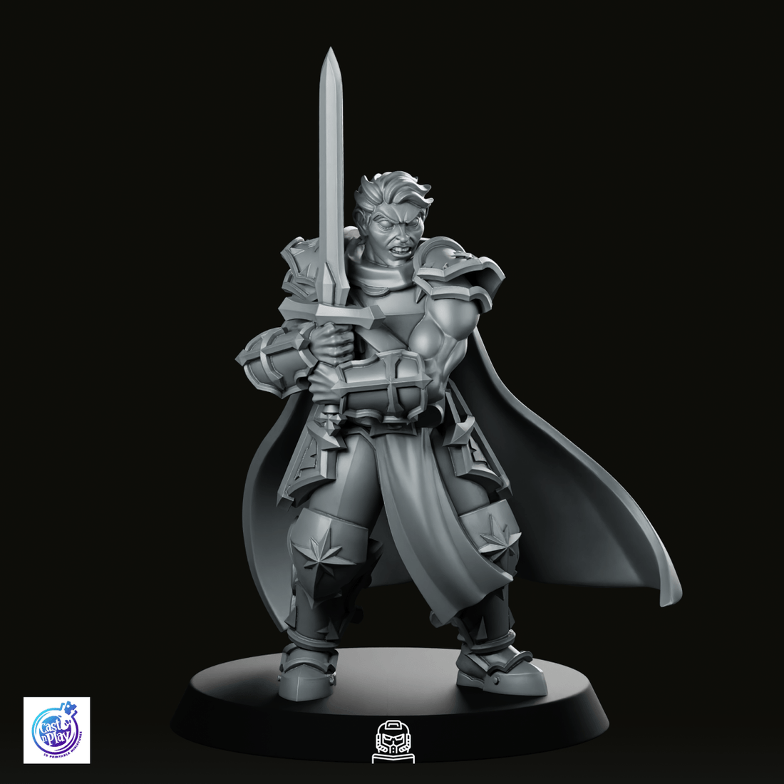 Paladin Stance Miniature - We Print Miniatures