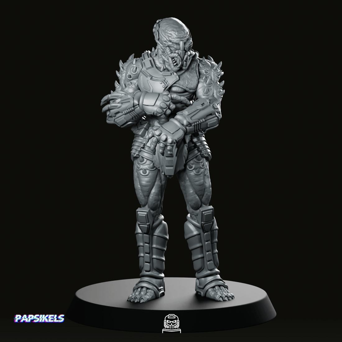 Pilot Killer Skull Hunter Miniature - We Print Miniatures
