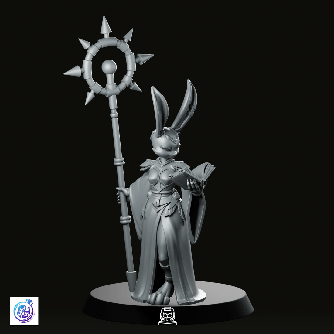 Rabbitfolk Cleric Miniature - We Print Miniatures