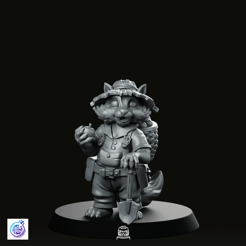 Racoon Farmer Miniature - We Print Miniatures