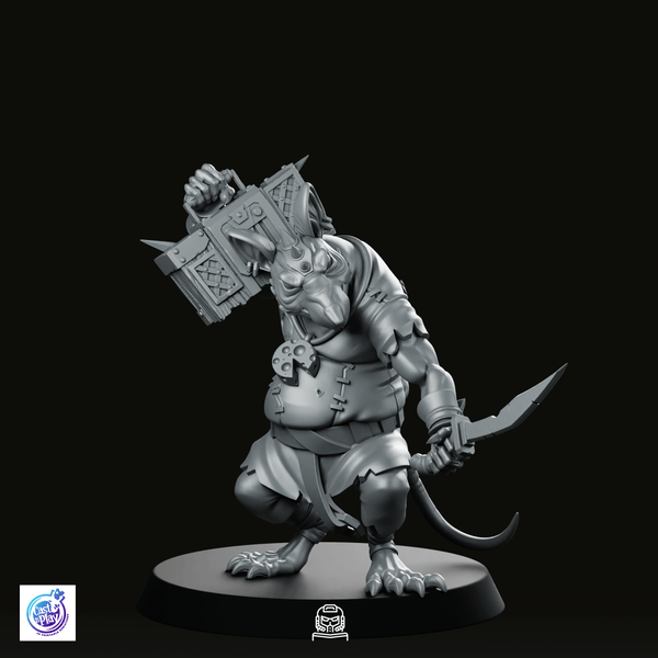 Ratfolk Street Slasher Miniature - We Print Miniatures