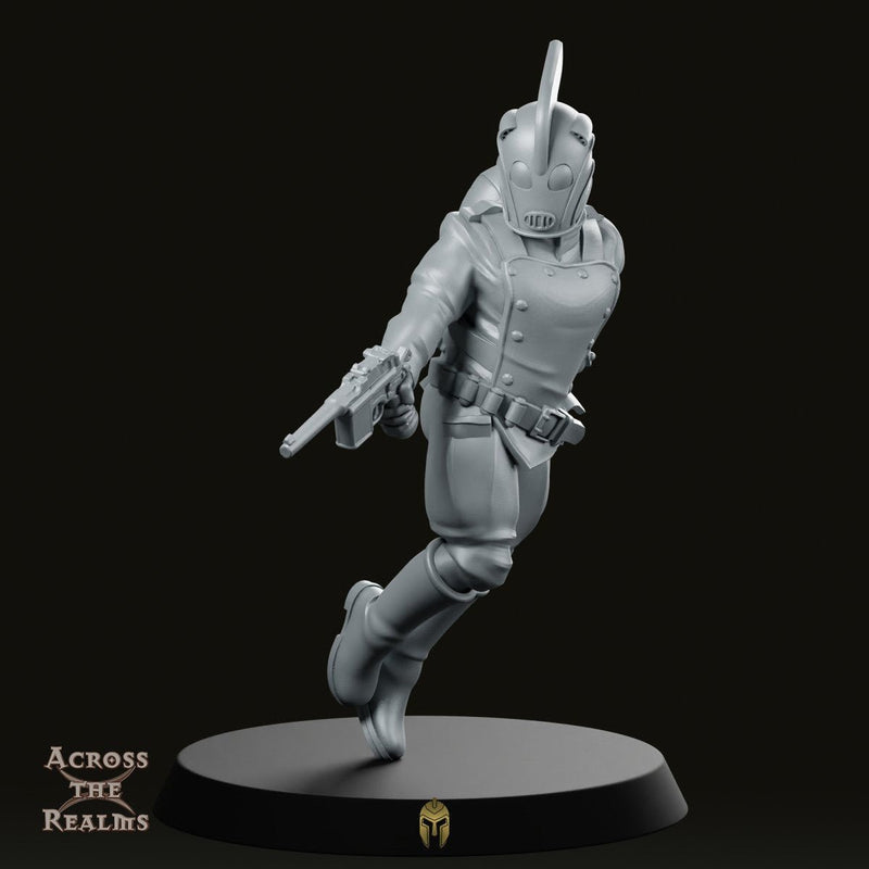 Rocketeer Flying Miniature – High-Speed Sci-fi Character - We Print Miniatures