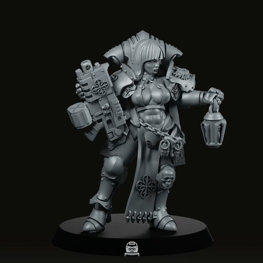 Sample Battle Nun 1 Miniature - We Print Miniatures