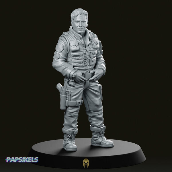 Se 1 Team Leader – Commanding Sci-Fi Miniature for Tabletop Wargames - We Print Miniatures