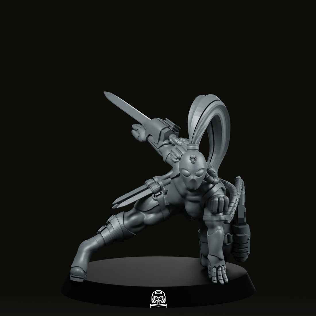 Shadowblade Assassin Crouching - We Print Miniatures
