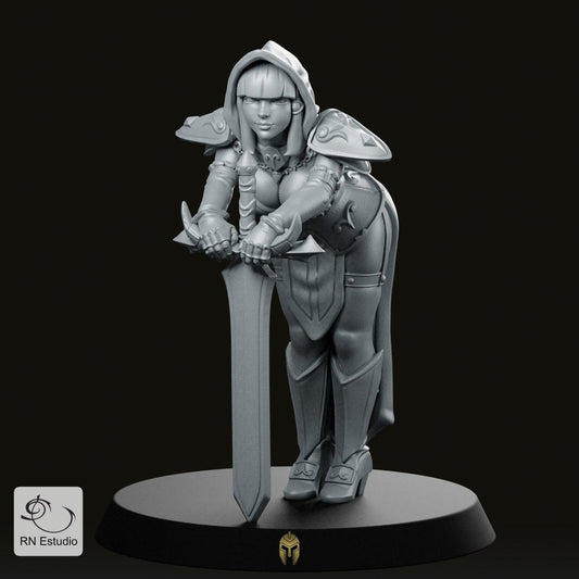 Silent Executioner – Fantasy Silencia Temptus Miniature for Tabletop RPGs - We Print Miniatures