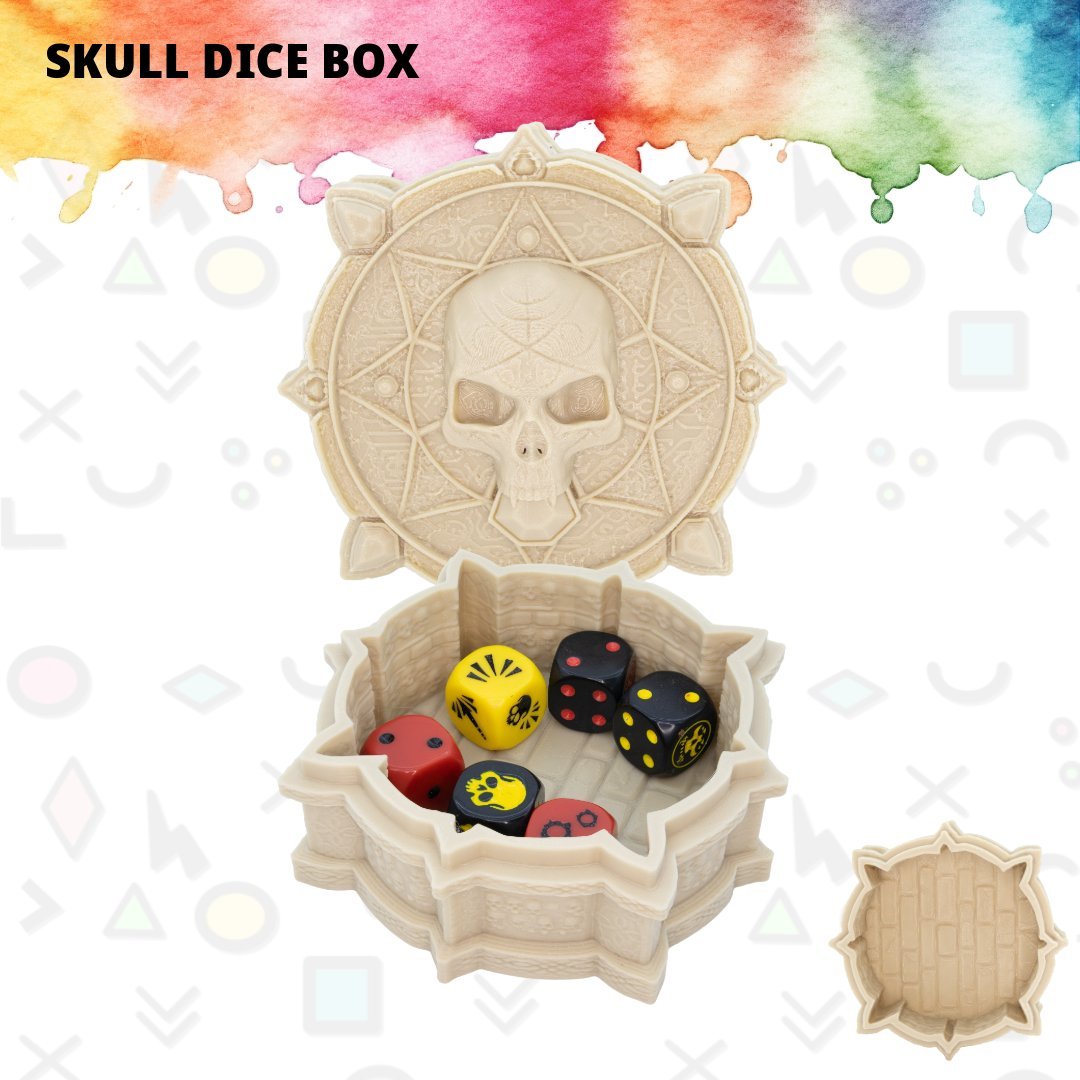 Skull Dice Box - We Print Miniatures