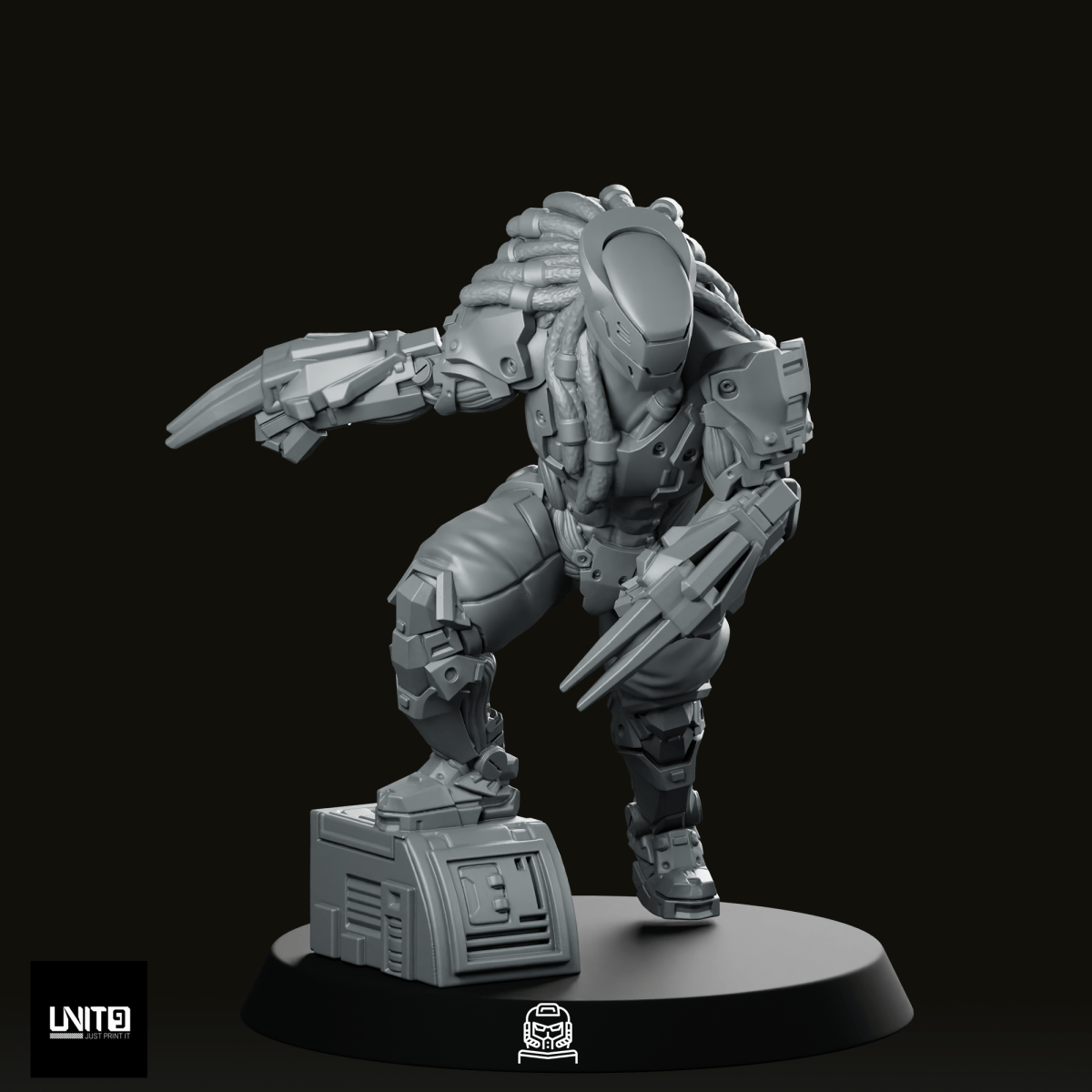 Skull Hunter v1 Miniature - We Print Miniatures