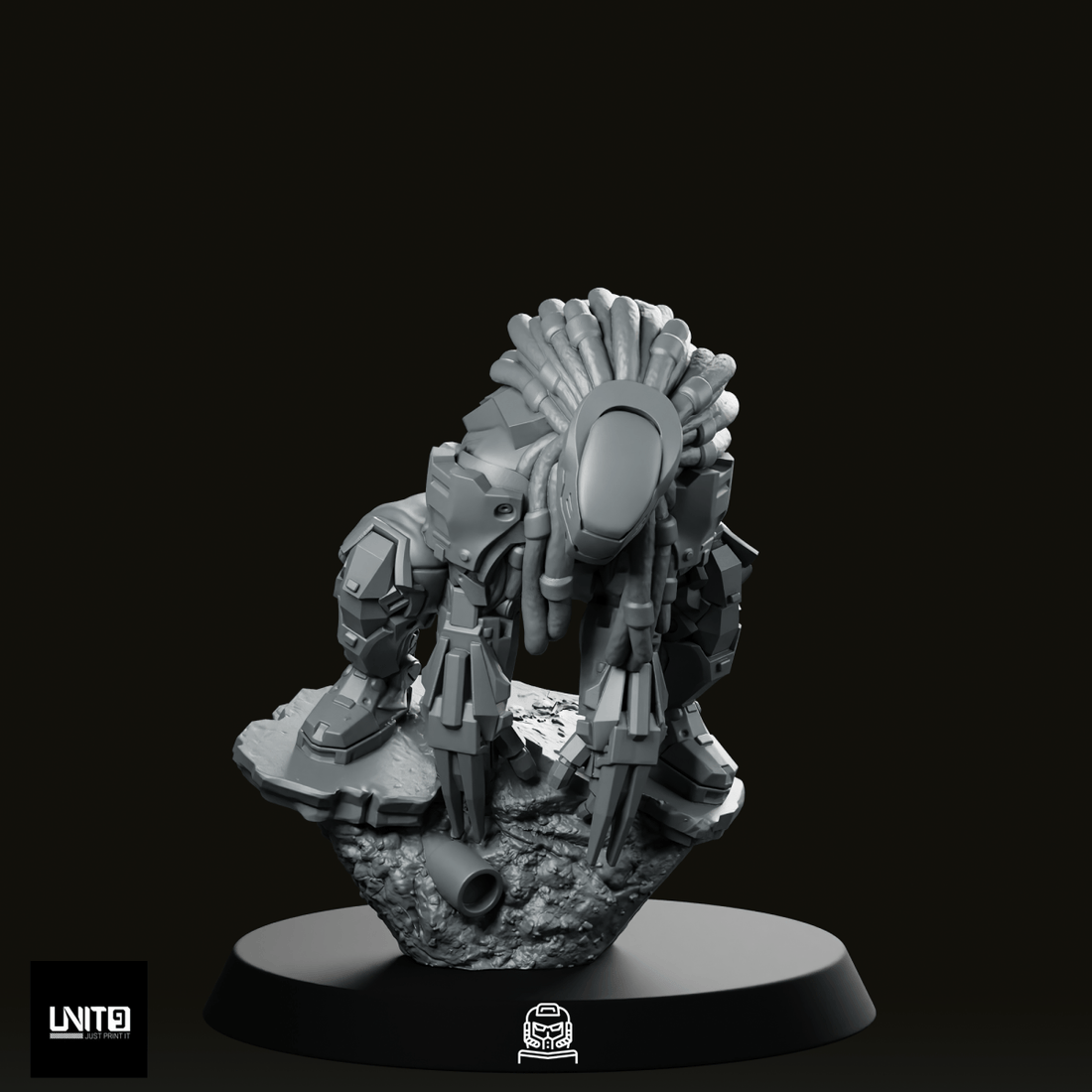 Skull Hunter v2 Miniature - We Print Miniatures