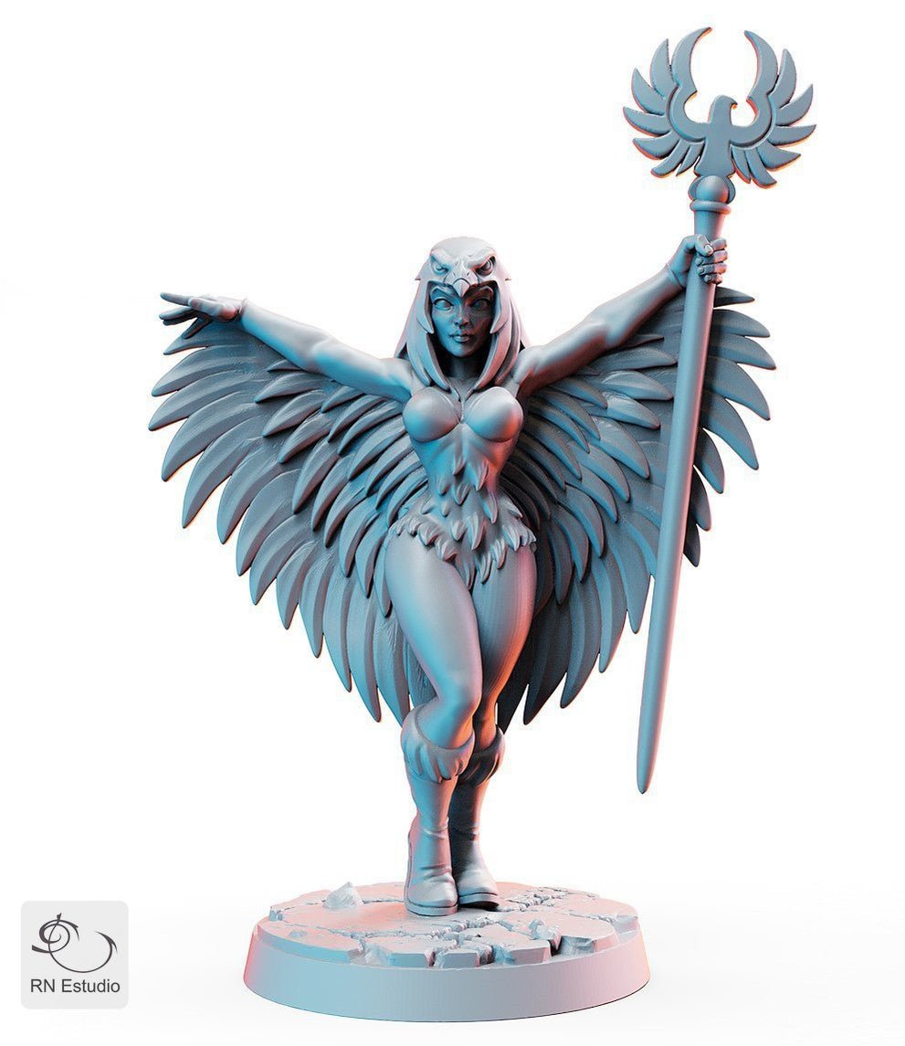 Soa-Ra Fantasy Miniature – A Warrior’s Grace in an Exquisite Cloak - We Print Miniatures