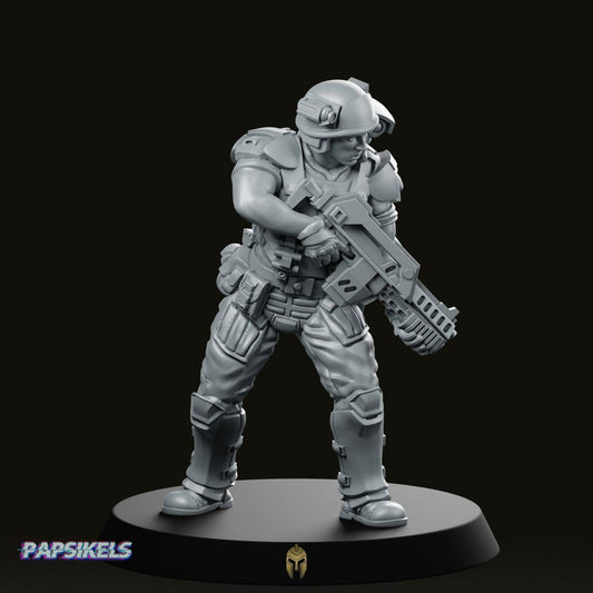 Soldier James Moregan – Relentless Sci-Fi Warrior for Tabletop Wargames - We Print Miniatures