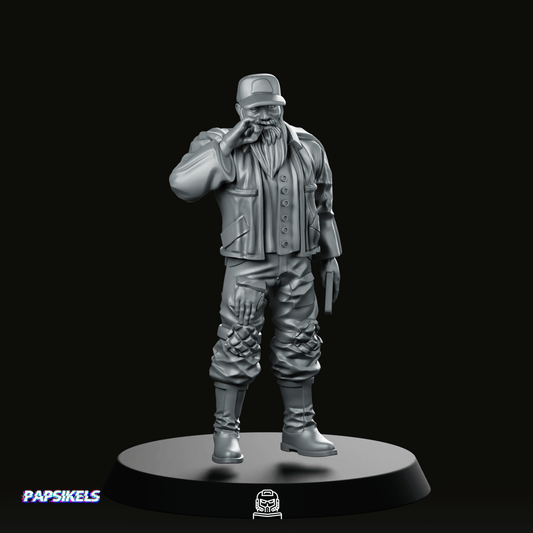 Space Crew Smoker Miniature - We Print Miniatures
