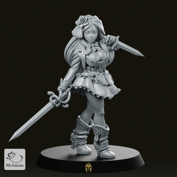 The Violeta – Fantasy Assassin Miniature for Dungeons and Dragons and Tabletop RPGs - We Print Miniatures