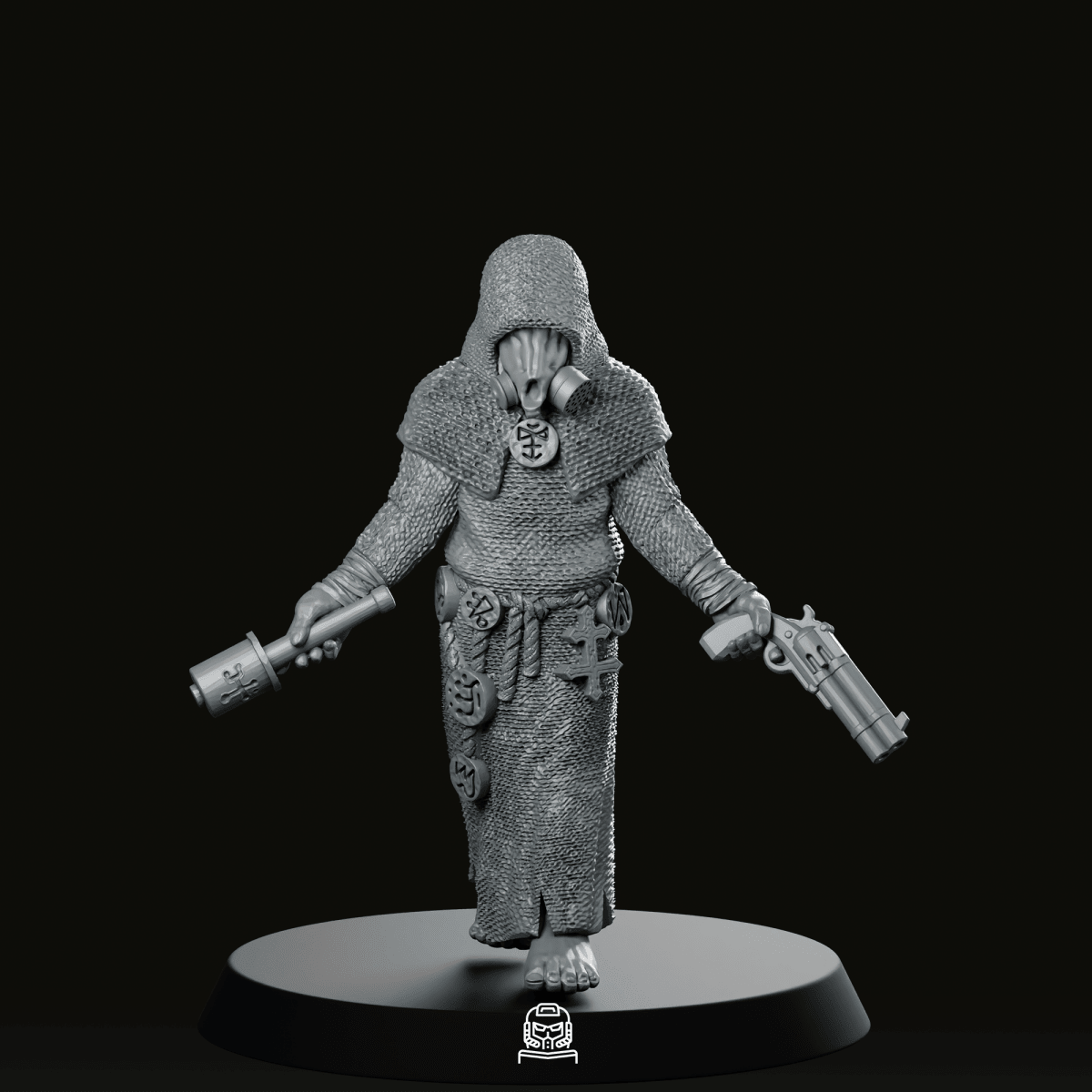 Trench Masked Cultist With Pistol Miniature - We Print Miniatures