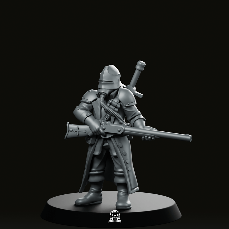 Trooper With Rifle Trench Crusade Miniature - We Print Miniatures