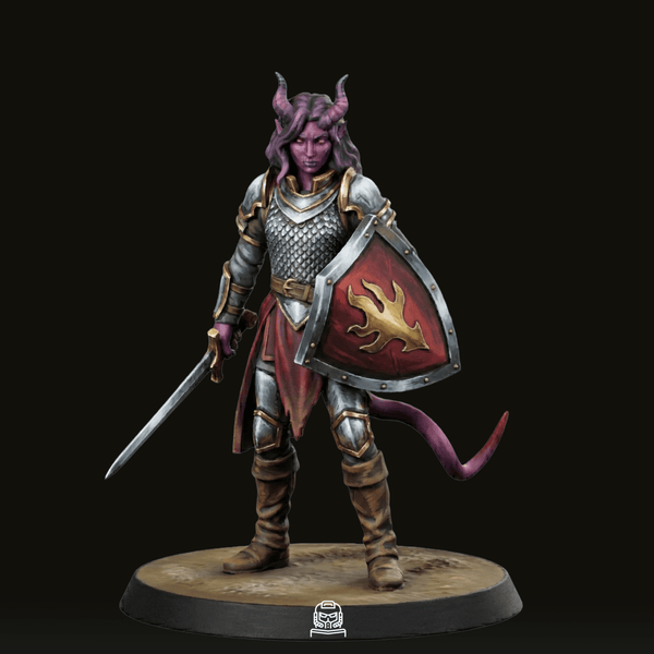 Vaerra Duskflame The Emberbound Oath Miniature - We Print Miniatures