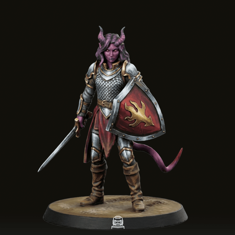 Vaerra Duskflame The Emberbound Oath Miniature - We Print Miniatures