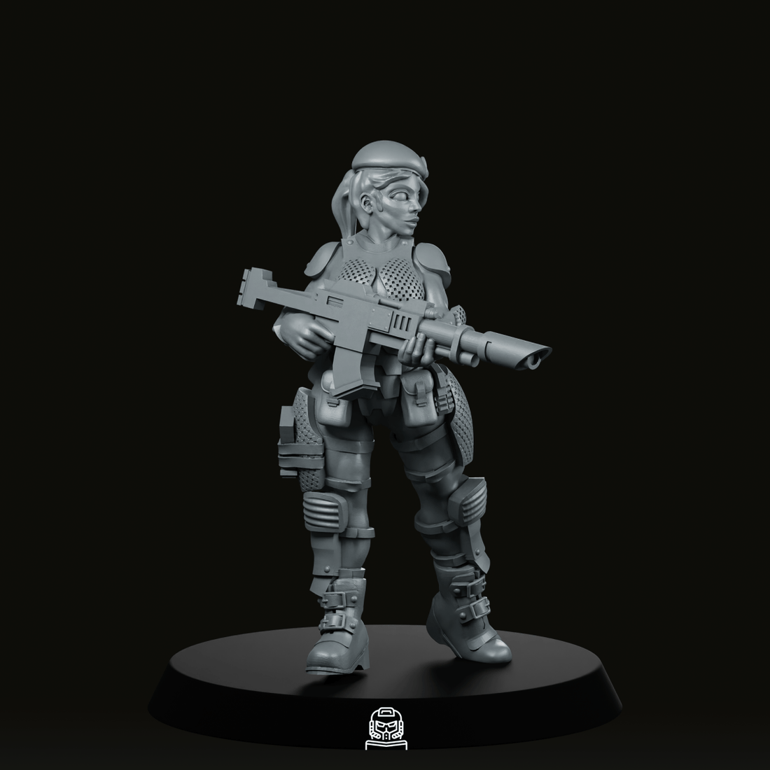 Veteran Babe Lasgun Full Miniature - We Print Miniatures