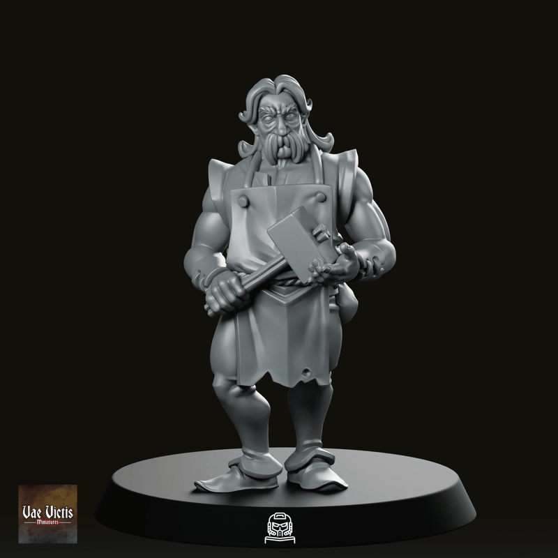 Village Blacksmith Miniature - We Print Miniatures