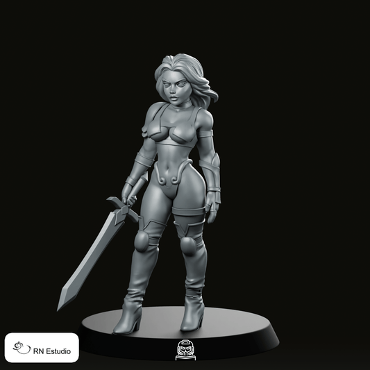 Warrior Princess Miniature - We Print Miniatures