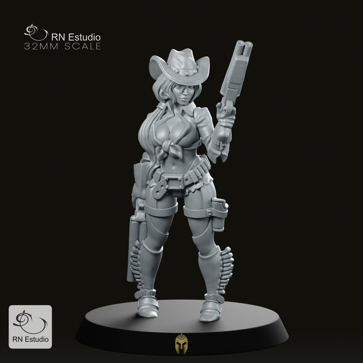 Western Irvina Cowgirl Miniature – The Wasteland’s Toughest Bounty Hunter - We Print Miniatures