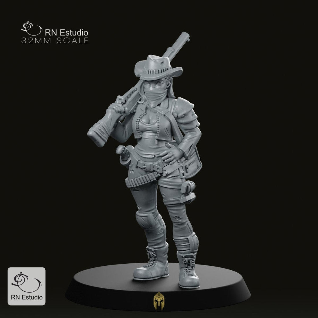 Western Lone Wolf Miniature – A Fearless Wasteland Bounty Hunter - We Print Miniatures