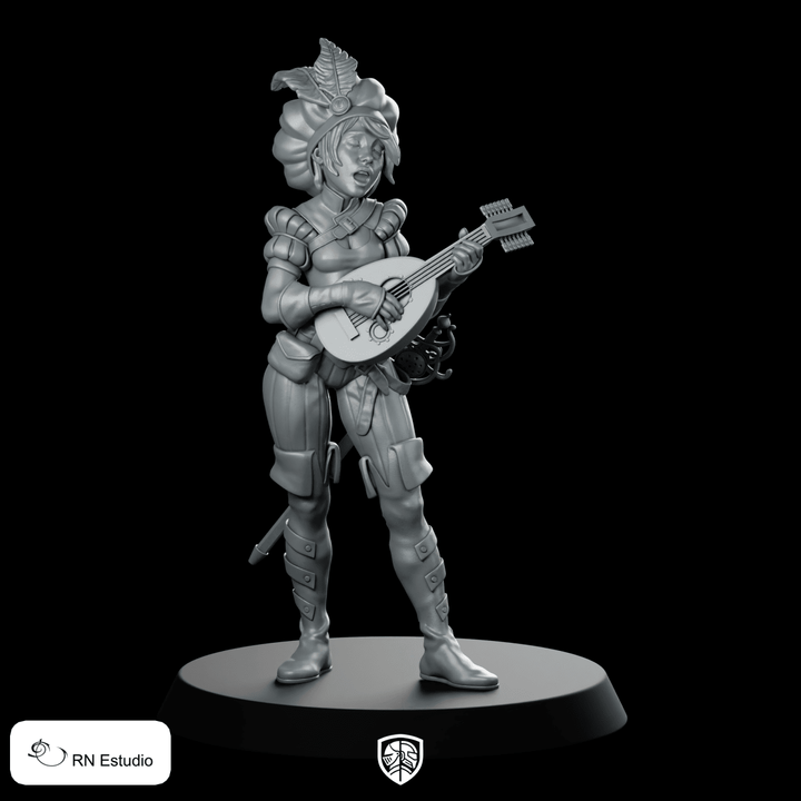 1 Acquilina Miniatuur Fantasy Bard Gepantserde Artiest Personage