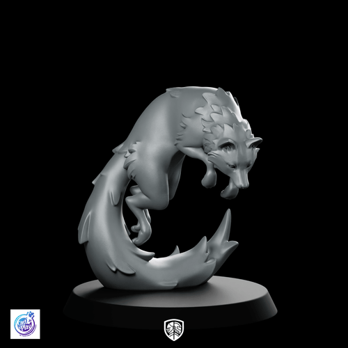 1047 Artic Fox Companion A Miniature Fox - CastNPlay - We Print Miniatures