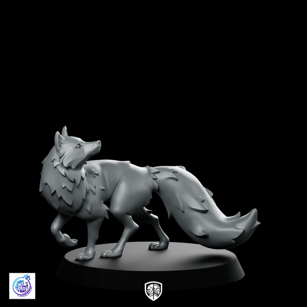 1047 Artic Fox Companion B Miniature Fox - CastNPlay - We Print Miniatures