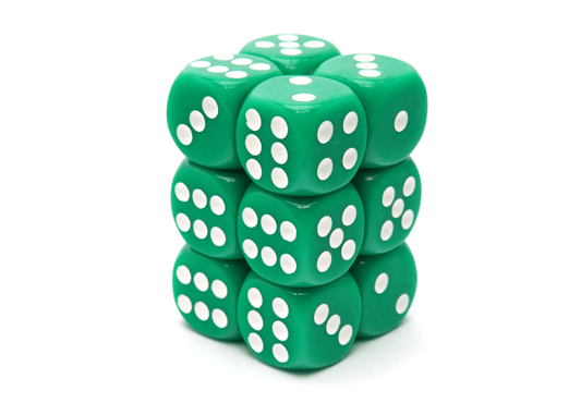 12X16mm Dice Block | Opaque Green - DiceRoll UK - We Print Miniatures
