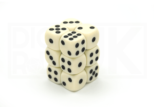 12X16MM Dice Block | Opaque Ivory - DiceRoll UK - We Print Miniatures