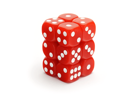 12X16mm Dice Block | Opaque Red - DiceRoll UK - We Print Miniatures